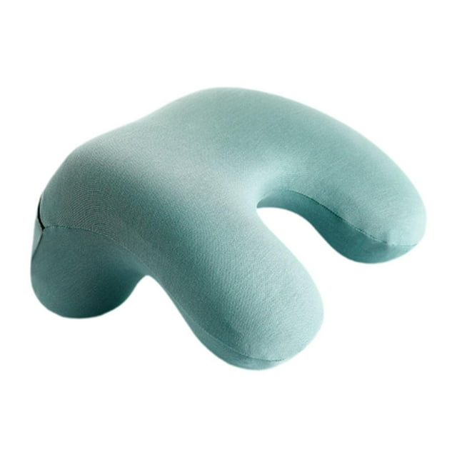 Almohada de viaje para escritorio de oficina, almohada para la siesta, almohada de espuma viscoelástica, almohada para dormir la siesta Verde