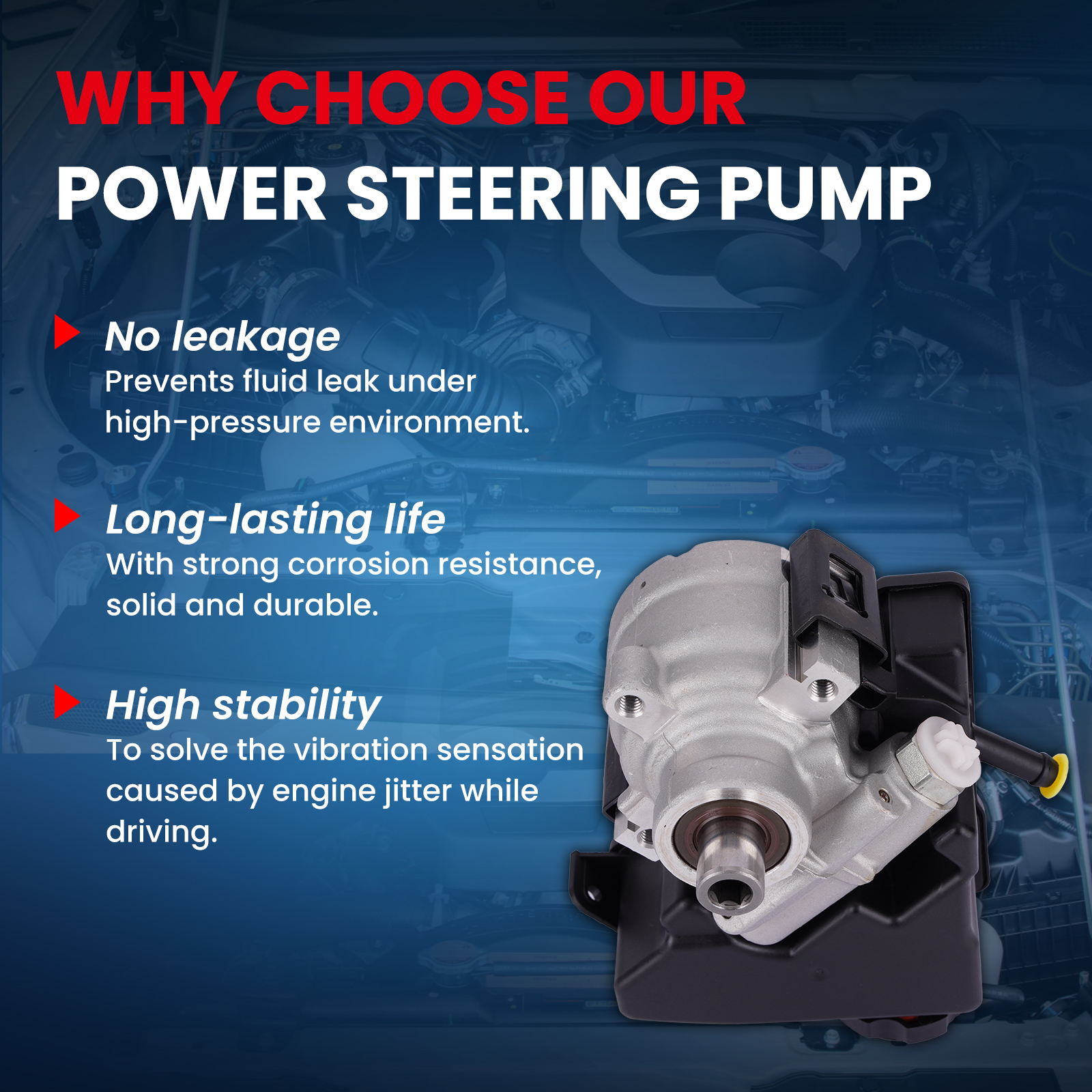 MOCA AUTOPARTS Power Steering Pump Fit for 1997-2003 Buick Century 3.1L & 1995-2001 Chevrolet Lumina 3.1L & 1996-2002 Pontiac Grand Prix 3.1L