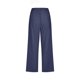 thumbnail image 4 of Pantalones sueltos para mujer SCZ verano Color sólido elástico cintura alta algodón y lino azul marino L, 4 of 4