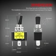 thumbnail image 6 of 1 Pair Of 12v/30a Led Toggle Switch with Led Light Spst Rocker Type Design Convenient On Off Car Modification Accessories, 6 of 7