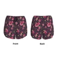 thumbnail image 3 of Rateoe Rose Mix Leopard 2 Printed 2 in 1 Women's Workout Shorts for Athletic Gym Running Shorts with Phone Pockets-Large, 3 of 7