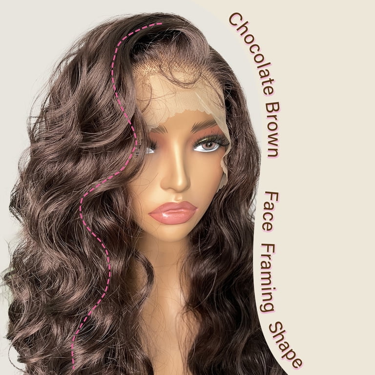 Brown 13x6 Lace Frontal Wig 32 Inch Long Lightweight Wavy  display picture 3