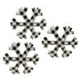thumbnail image 2 of 3 copos de nieve de madera rústicos para decorar, recortar, placas, manualidades, bloques de corte Blanco negro, 2 of 9