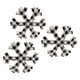 thumbnail image 2 of 3 placas decorativas de copos de nieve de madera, adornos navideños Blanco negro, 2 of 9