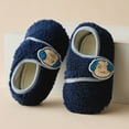 thumbnail image 4 of Miluxas Toddler Slippers for Boys Girls Slip on Kids Baby Toddlers House Shoes Lightweight Plush Sock Shoes Indoor Outdoor Warm Walking Shoes Blue M(M), 4 of 6