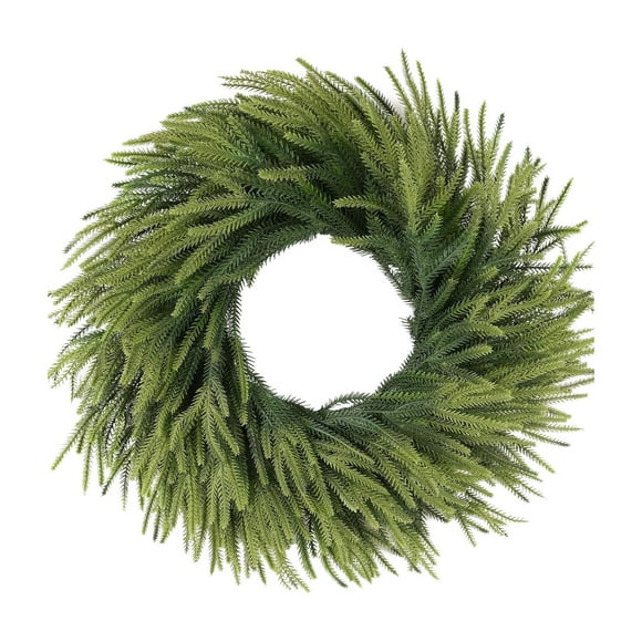 Artificial Pine Wreath,Christmas Wreaths For Front Door,Real Touch Pine Wreath,Christmas Decorations,Artificial Green Wreaths For Walls Windows Porches Farmhouse Indoor Outdoor Home Decor,40CM