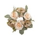 thumbnail image 2 of Anillo de vela de corona de vela de flores de flores de rosa, adorno colgante de pared, decorativo para la pared de compromiso de puerta al aire libre Champán, 2 of 8