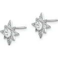 thumbnail image 2 of Sterling Silver Rhodium-Plated Cz Star Post Earrings (10 X 10) Made In China qe14886, 2 of 5
