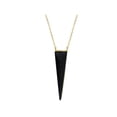 thumbnail image 1 of Fronay 551152 Collier Pendentif Pyramide en Onyx Noir de 16 Po en Vermeil, 1 of 1