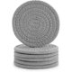 thumbnail image 1 of 6pcs Ers For Drinks , Abenkle Stylish Bed Woven Drink Ers (4.3inch), 100% Absorbent -, 1 of 5