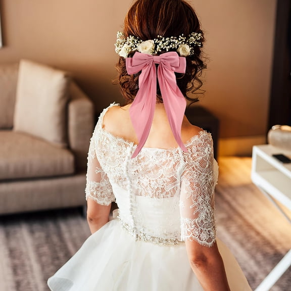 WEUVEB 2 Pcs Girls Hair Bow Clips Bowknot Hair Accessories for Kids Everyday Use and Special Occasions