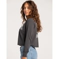 thumbnail image 3 of Salty Crew Women's Lateral Line Cropped Long Sleeve Tee T-Shirt (X-Small, Charcoal), 3 of 4