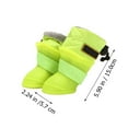 thumbnail image 2 of SEWCHICS Dog Rain Boots, Fluorescent Green Silicone, 4 Pieces, Pet Paw, 2 of 8