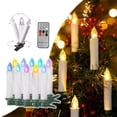 thumbnail image 1 of 1 Set Candle Light Environmentally Friendly Bright Romantic Smokeless Soothing Photo Props Plastic Christmas Tree Remote Control Flameless Simulation Candle Light for Home, 1 of 10