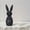 black, variant on 3D Modern Striped Easter Bunny Decoration Easter Centerpiece Table Decorations Spring Table Centerpieces for Tiered Tray Home Office Party Decor