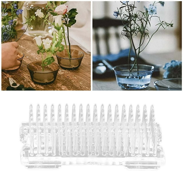 Flower Vases With Flower Inserts Upgraded Flower Holder For 2025 Transparent Flower Inserts Flower Inserts For Flower Vases (1 Pack Square) Small Flower for Indoor 3 Metal Flower Pot 12 Ceramic Vases
