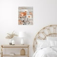 thumbnail image 5 of Farmhouse Orange Floral Wall Art for Living Room White Daisy Flower and Butterfly on Rustic Wood Pictures Wall Decor Nature Plant Framed Canvas Wall Art for Bedroom Bathroom Decor,16L X 12W inch, 5 of 6
