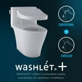 thumbnail image 2 of Toto MW4543046CUFGA-01 1.28 GPF Cube 1G Toilet with Auto Flush S500E Washlet, Cotton White - 2 Piece, 2 of 10