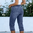 thumbnail image 6 of Capri Jeans for Women 2026 Trendy High Waisted Slim Fit Straight Leg Casual Denim Pants Cropped Trousers Streetwear, 6 of 9