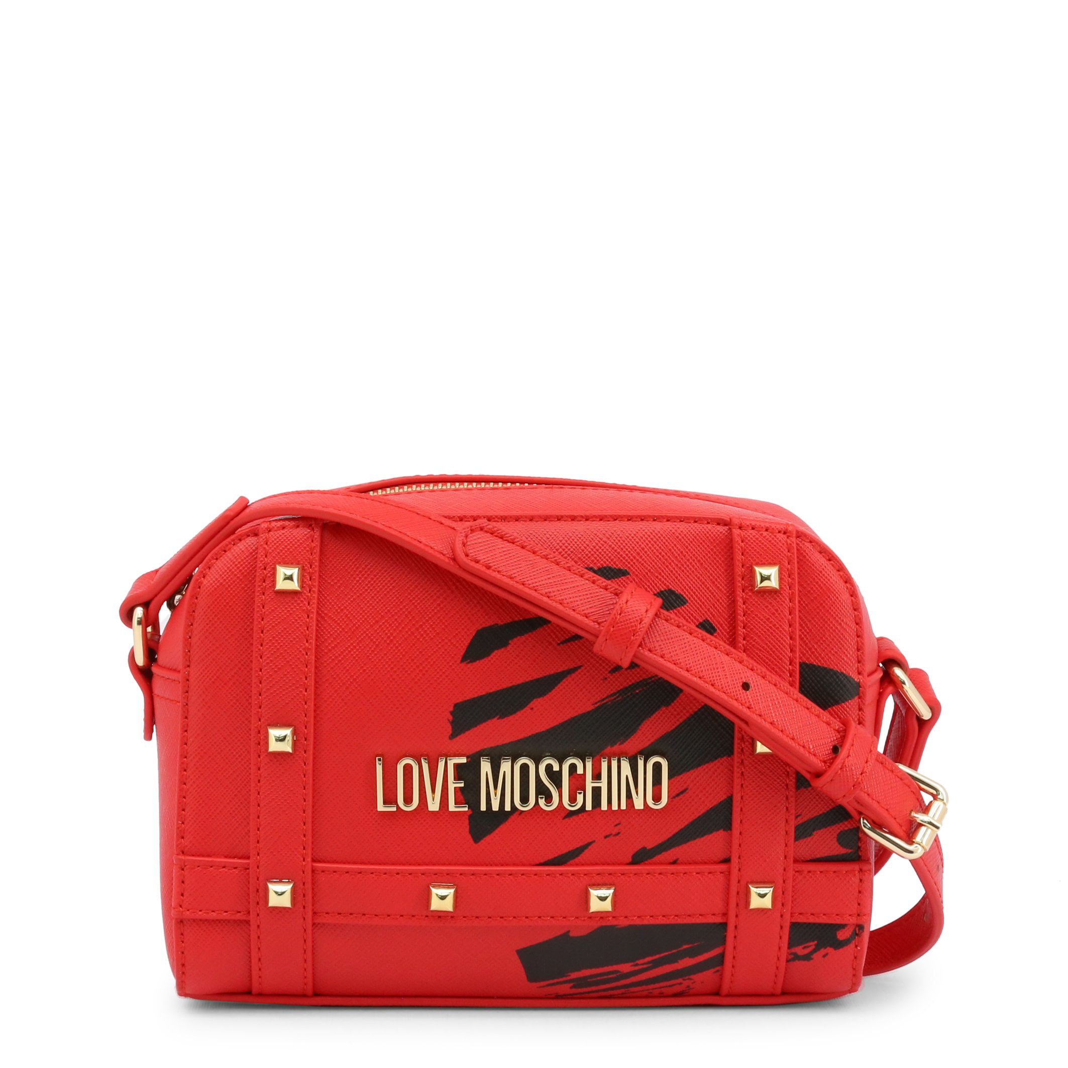LOVE MOSCHINO Women's White Cross-body Bag Red Heart Chain Strap New Authentic