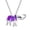 Purple, variant on YYKihy Personality Elephant Pendant Necklace For Women Wonderful Gifts For Birthday Anniversary