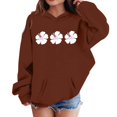 thumbnail image 1 of Liyamei Chandail à Capuchon et Chandails en Molleton pour Filles pour l'Hiver Tenue Décontractée Col Rond Imprimé Lettre Chandail pour Enfants de 2 à 13 Ans Activités Extérieures et Confort Quotidien Taille 2-3 Ans, 1 of 3