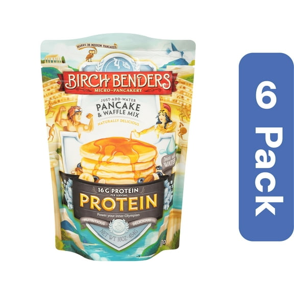 Birch Benders Protein Pancake & Waffle Mix 16 oz (Pack Of 6)