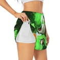 thumbnail image 3 of Lsque Mario Printed Women's Running Shorts with Liner Pockets,Elastic Quick Dry Workout Athletic Gym Yoga Shorts,Womens High Waist Shorts-Medium, 3 of 9