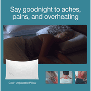 Coop Sleep Goods Eden Cool+ Adjustable Pillow, Queen, Memory Foam, Cooling Gel, Neck Support