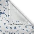 thumbnail image 4 of Ambesonne Blue and White Window Valance, Animal Lover Dog Pet, 54" X 12", White Night Blue, 4 of 5