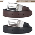 thumbnail image 2 of AWAYTR Reversible Kids Belts for Boys - Black and Brown Leather Belt for School Uniform Casual Jeans, 2 of 11