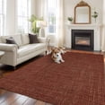 thumbnail image 2 of Area Rug 5'x7', Dark Brown Non-slip Runner Rug Carpet for Bedside, Vintage Country Monochrome Chocolate Color Washable Outdoor Indoor Area Rugs Mat for Entryway/Living Room/Bedroom/Kitchen/Office, 2 of 9