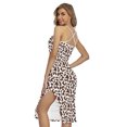 thumbnail image 2 of Brown And White Cow Pattern Printed Cross Back Cami Dress, Farmer Gifts Fashion Summer Maxi Sexy Casual Dress For Women, 2 of 4