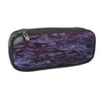thumbnail image 2 of Lsque Lilac Printed Big Capacity PU Leather Pencil Case Large Pencil Pouch Stationery Pen Bag Pencil Holder for Teen, 2 of 6
