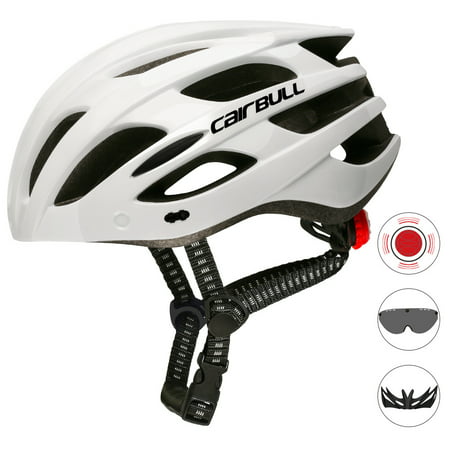 Road Mountain Bike Riding Helmets with Light Men And Women Outdoor Cycling Accessories white M/L