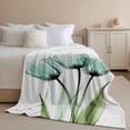 thumbnail image 2 of Throw Blanket for Couch Tulips Flower Soft Fleece Flannel Blankets Cozy Lightweight Blanket for Home Sofa Living Room Green Floral Bed Throws 40" x 50", 2 of 9