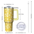 thumbnail image 2 of OBREWU Yellow Dog Paw Footprint Tumbler with Handle and Lid,Yellow Dog Paw Footprint 40oz Double Wall Vacuum Insulated Tumbler,Cups Gift for Women and Men, 2 of 7
