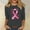 Dark Gray, variant on Breast Cancer Print Tops Casual Pullover Blouse Wowen's Graphic Tees Long Sleeve Shirts Fall Winter Crewneck Comfy Shirts Gray S