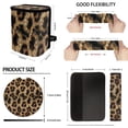 thumbnail image 6 of KUIFORTI Leopard Print 13 PCS Car Seat Cover Set Car Seat Cover Steering Wheel Cover Seat belt Cover Pad Keychain Chapstick Holders Cup Coasters Car Trash Bag Rear View Mirror Cover, 6 of 7