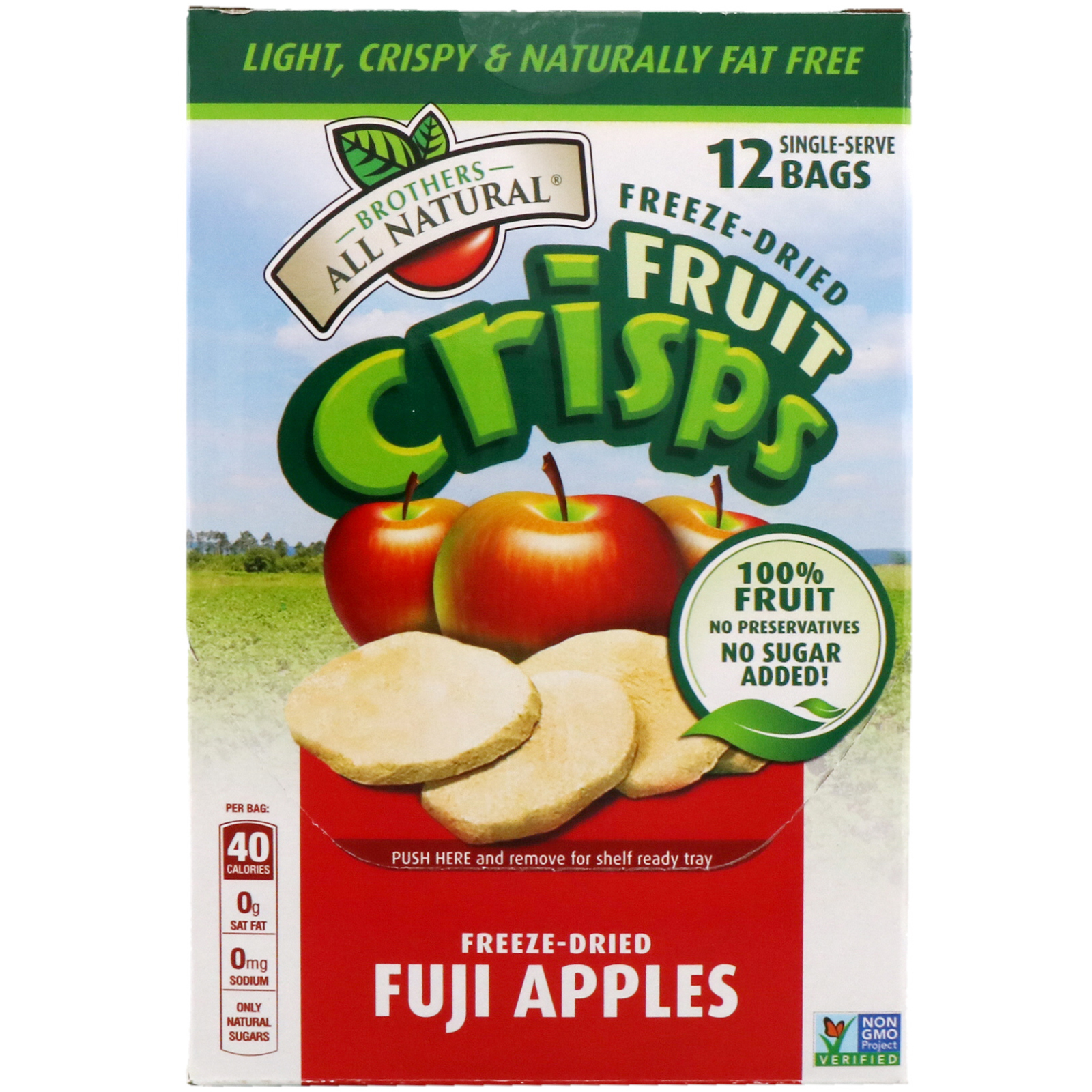 Brothers All Natural Fruit Crisps, Fuji Apple, 12 ct, 0.35 oz Walmart