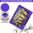 thumbnail image 4 of TECH CIRCLE Case for Samsung Galaxy Tab A8 (10.5") (SM-X200) Tablet - Lightweight Plastic Kickstand Case Portable Handle Protective Cover for Kids (Purple), 4 of 6