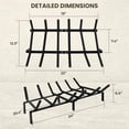 thumbnail image 3 of FEBTECH - Fireplace Grate 24 inch with 6 Support Bars | Heat Resistant | Fire Wood Holder for Efficient Burning | Rugged Fireplace Wood Grate for Fireplace, Indoor Hearth and Outdoor Fire Pit, 3 of 9