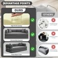 thumbnail image 5 of Garvee Convertible Sleeper Sofa Bed with Cylindrical Pillow, Corduroy Folding Mattress Couch with Fixed-Shape Frame, Floor Sofa Lounge Couch for Living Room Bedroom Lounge Studio Gray, 5 of 8