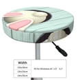thumbnail image 4 of Hirioo White Bunny Bottom And Easter Eggs for Round Bar Stool Seat Covers Washable Stool Cushion Slipcover Elastic Bar Chair Covers for 12-14 Inch Chair-14 inch, 4 of 7