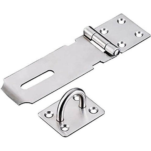 Stainless Steel Padlock Hasp, Tiberham Heavy Duty Hasp and Staple with Screws, Door Clasp Gate Lock Shed Latch Padlock Staple for Door Window Cabinet