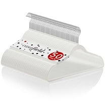 Casafield 50 Velvet Suit Hangers, Ivory - Space Saving, Non-Slip & Swivel Hook