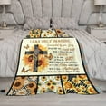 thumbnail image 5 of Christian Cross US American Flag Blanket Religious Decor Throw Blanket Jesus Faith Inspirational Blanket Gifts for Women Men Bedding Warm Soft Fleece Flannel Blanket for Adults Kids 40"x50", 5 of 5