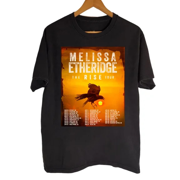 Melissa Etheridge The Rise Tour 2026 Black T-Shirt