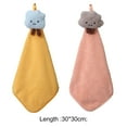 thumbnail image 3 of Yesbay Wipe Towel Super Absorbent Coral Fleece 3D Flower Shape Kitchen Bathroom Hanging Hand Towel 30x30cm, 3 of 8