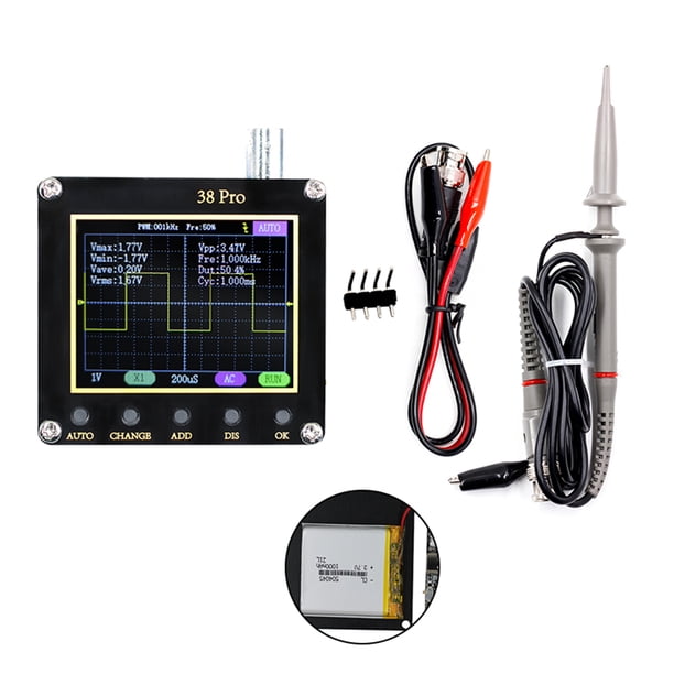 sweethay Car Repair LCD Screen Handheld Digital Oscilloscope Type-c 200Khz Analog Bandwidth Square Waves Output Voltmeter Oscilloscopes Basic Gama alta